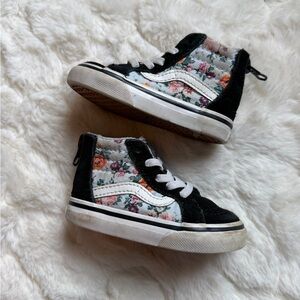 Floral High-Top Vans Size 4T